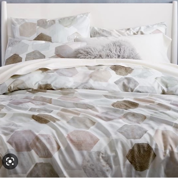 West Elm Bedding West Elm Organic Geo Sateen Duvet Cover And Shams